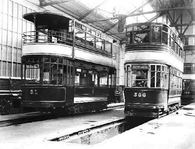 Transport Depot  -  Washing the Trams