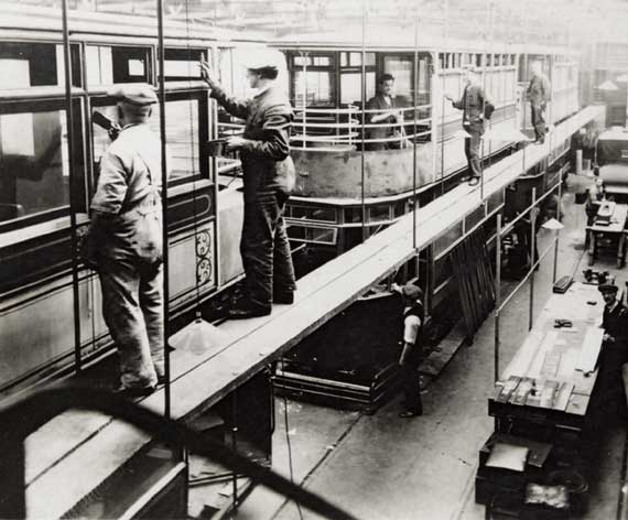 Shrubhill Repair Shop  -  Double-deck Tram Cars