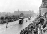 Trams and crowds in Princes Street.  When was this photograph taken and what was the occasion?