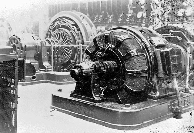 Shrubhill Tram Works  -  Are these generators for the cable car cables?