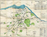 1924 Map of Edinburgh Trams and Buses