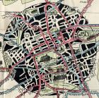 Edinburgh Corporation Transport Department  -  Map of Tram and Bus Routes  -  1924  -  Central Edinburgh