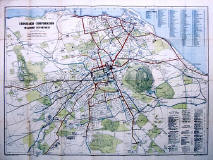 Edinburgh Corporation Transport Department  -  Map of Tram and Bus Routes  -  1932