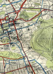 Edinburgh Corporation Transport Department  -  Map of Tram and Bus Routes  -  1932  -  Newington