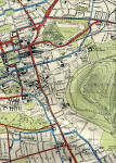 Edinburgh Corporation Transport Department  -  Map of Tram and Bus Routes  -  1932  -  Newington