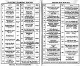 Edinburh Bus and Tram Map, 1939  -  Bus and Tram Routes listed on the back of the Map