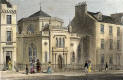 Engraving from 'Modern Athens'  -  hand-coloured  -  St George's Chapel in Queen Street