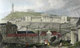 Engraving from "Modern Athens  -  hand coloured (another picture)  -  The Royal High School