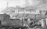 Engraving in 'Modern Athens'  -  The Royal High School in Regent Road