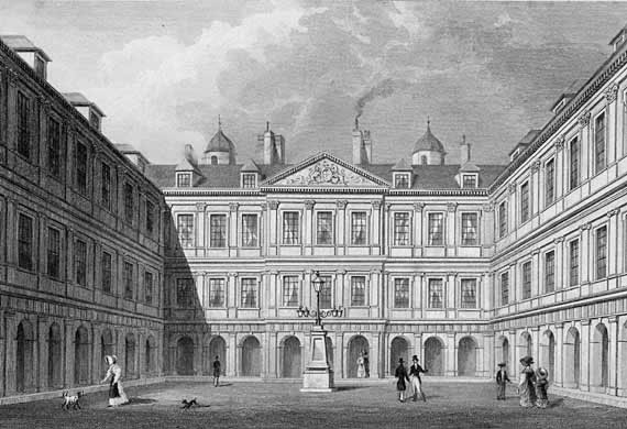 Engraving from 'Modern Athens'  -  published 1829  -  The Interior Quadrangle