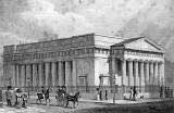 Engraving in 'Modern Athens'  -  The Royal Institution (now the Royal Scottish Academy) as  seen from Princes Street