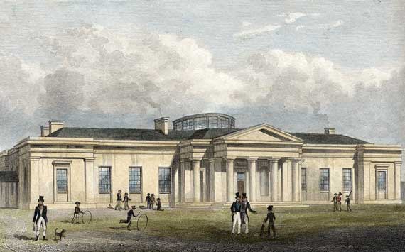 Engraving from 'Modern Athens'  -  hand-coloured  -  Edinburgh Academy