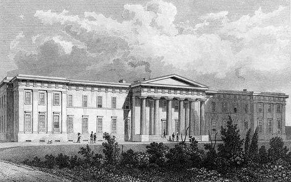 Engraving in 'Modern Athens'  -  John Watson Hospital