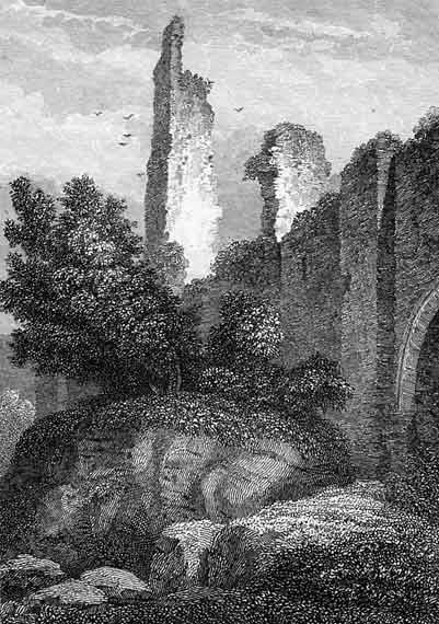 Engraving from "Modern Athens"  - Published 1829  -  Roslyn Castle