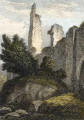 Engraving in 'Modern Athens'  -  hand-coloured  -  Roslyn Castle