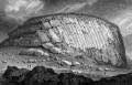 Engraving in "Modern Athens"  -  Published 1829  -  Sampson's Ribs  -  Rocks in Queen's Park, Edinburgh