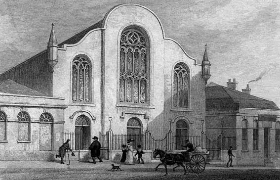 Engraving in 'Modern Athens'  -  Lady Yester's Church