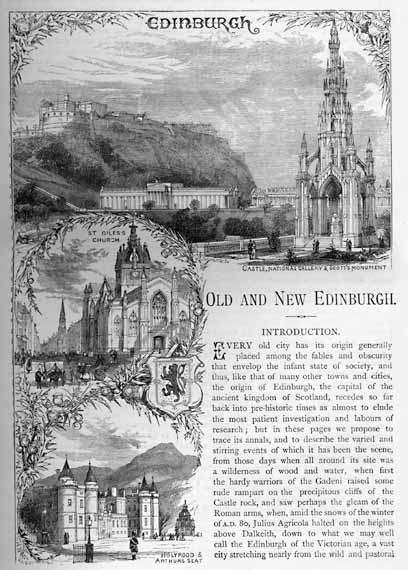 Opening page of 'Old & New Edinburgh' - published 1890