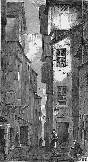 Engraving in 'Old & New Edinburgh - Advocate's Close