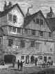 Engraving from 'Old & New Edinburgh'  Huntly House in the Canongate  -  front of building