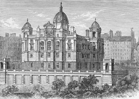 Engraving From Old And New Edinburgh Bank Of Scotland Head Office