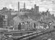 Engraving from 'Old & New Edinburgh'  -  Calton Hill, Edinburgh Jail and the railway