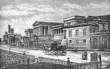 Engraving  -  Royal High School in Regent Road beneath Calton Hill