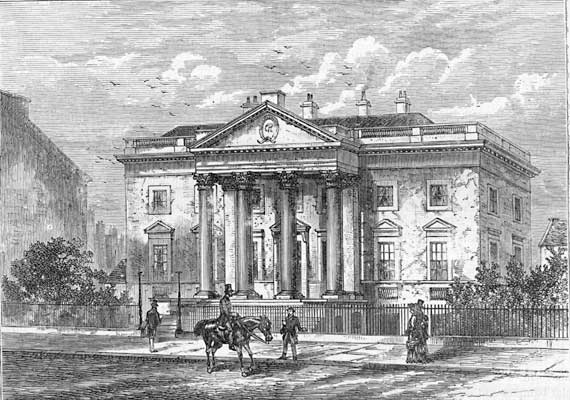 Engraving from 'Old & New Edinburgh'  -  The Physicians' Hall