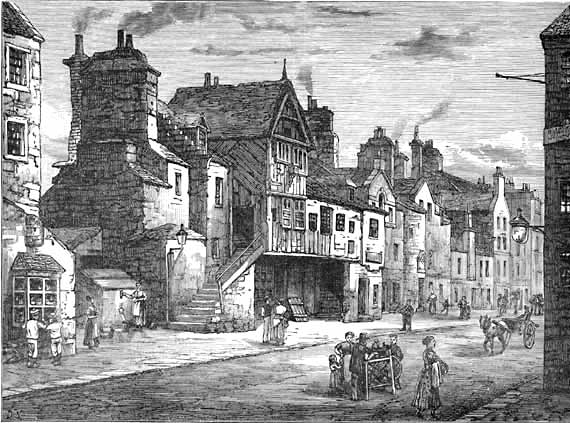 Engraving from 'Old & New Edinburgh'  -  Potterrow