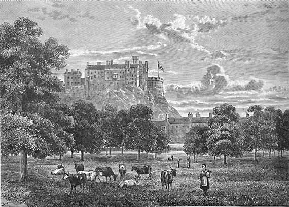 Engraving from 'Old & New Edinburgh'  -  The Meadows