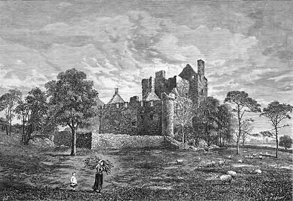 Engraving from 'Old & New Edinburgh'  -  Craigmillar Castle
