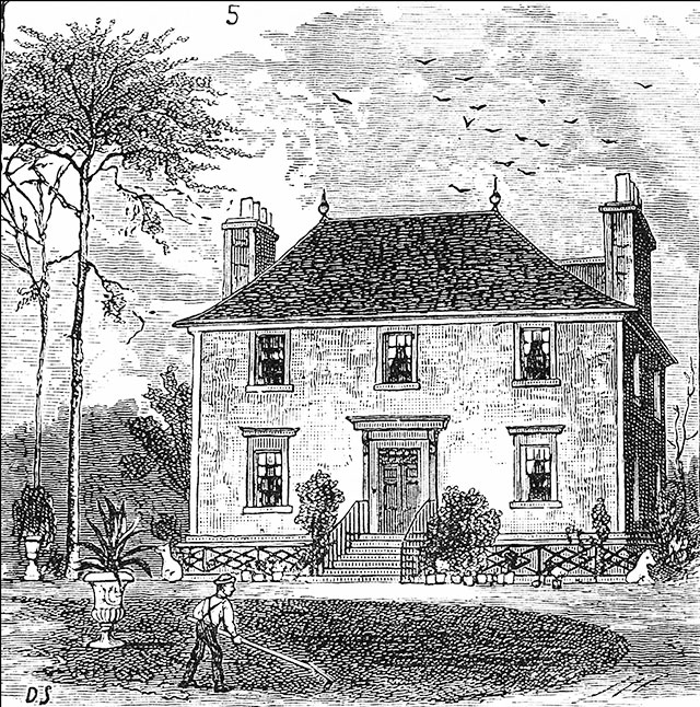 Engraving from 'Old & New Edinburgh '  -  published 1890  -  Broughton Hall