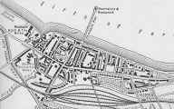 Engraving from 'Old & New Edinburgh'  -  Map of Portobello