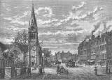 Engraving from 'Old & New Edinburgh'  -  Leith Walk  -  Pilrig