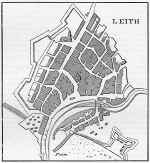 Engraving in 'Old & New Edinburgh'  -  Map of Leith  -  1693