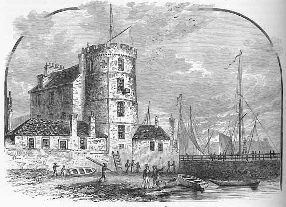 Engraving from 'Old & New Edinburgh'  -  Leith Harbour