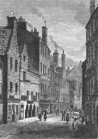 Engraving from 'Old & New Edinburgh' - Kirkgate, Leith
