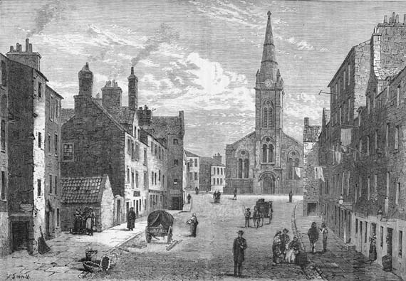 Engraving from 'Old & New Edinburgh' - Sheriff Brae, Leith
