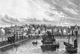 Engraving from 'Old & New Edinburgh' -  Newhaven from the Pier