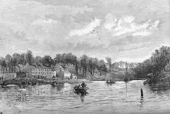 Engraving from 'Old & New Edinburgh'  -  Cramond