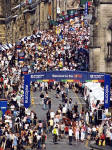 Royal Mile Crowds during the Edinburgh Festival, 2003  -  as seen from the Camera Obscura