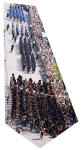 Edinburgh Festival Cavalcade 2004  - Edinburgh Military Tattoo Performers crossing Waverley Bridge