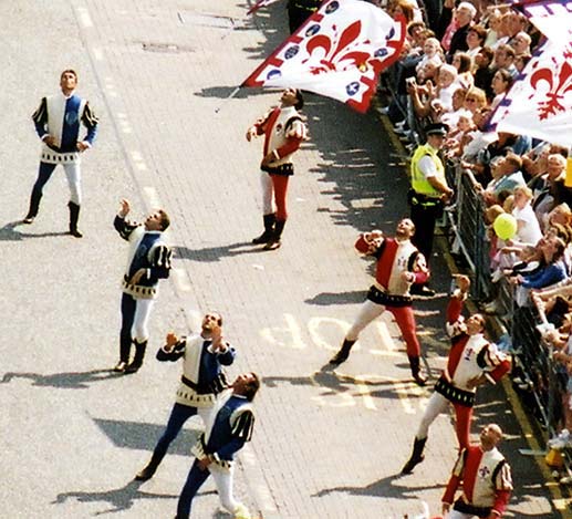 Edinburgh Festival Cavalcade 2004  -  Flags and Shadows   -  zoom-in