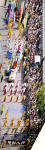 Performers representiing Falun Dafa cross Waverley Bridge at the start of the 2004 Edinburgh Festival Cavalcade