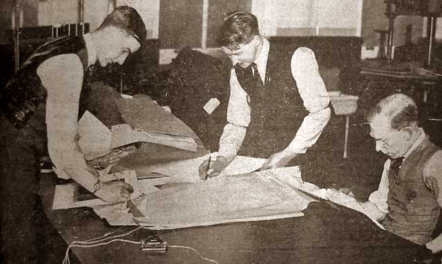 Members of the Salon Committee preparing prints for the selectors for Edinburgh Photographic Society Open Exhibition of Photography, 1936