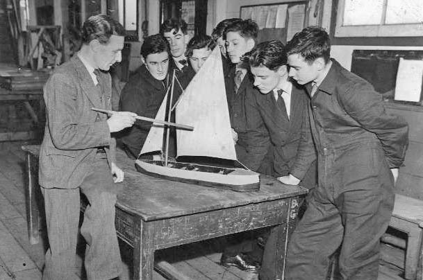 Students at Leith Nautical Collect in 1951
