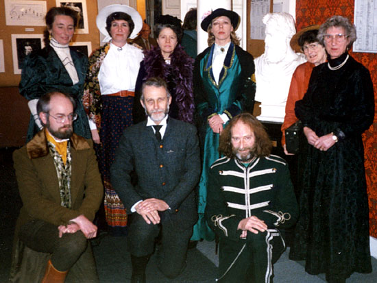A Group of EPS Members dressed to celebrate the occasion of the 130th Anniversary of the Founding of Edinburgh Photographic Society  -  February 1991