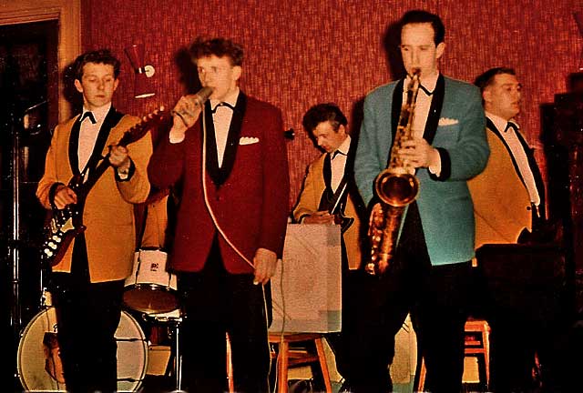 Some of 'The Andy Russell Seven' group performing at 'The Imperial Hotel', Leith Walk, in the early-1960s