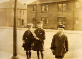 Three boys in Baird Drive, around 1930