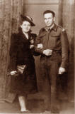 Annie Coyle on her Wedding Day.  Annie was married at South Leith Parish Church in 1945